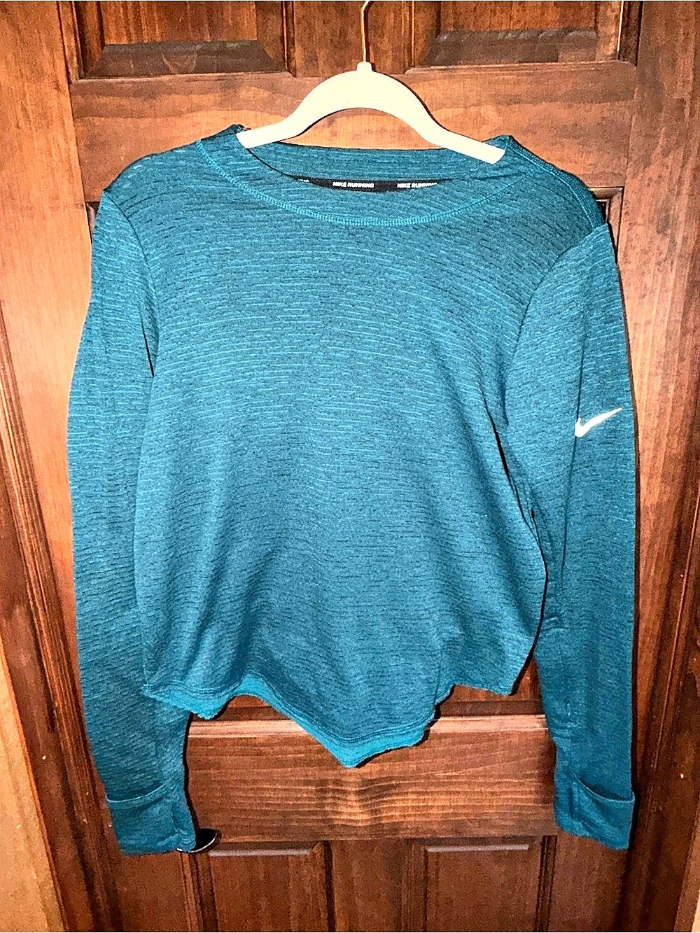 Nike Men's Long Sleeve Running Top in Blue Medium Like New